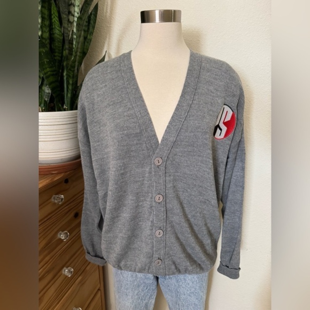 Vintage Edwards Knit Cardigan – Size‎ XL – Unique Workwear Factory Logo Sweater